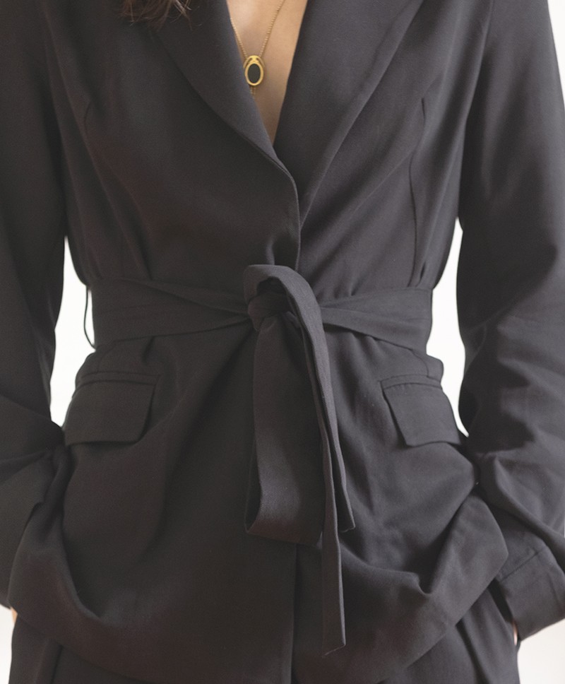 Black Tie Blazer Jacket Size S